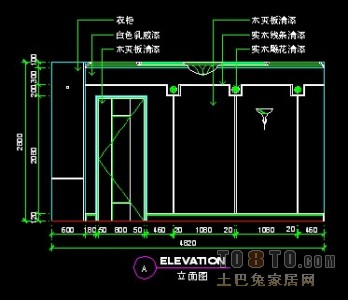 餐饮空间图纸素材001-餐厅包间详图（1）12套