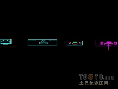 家具图块-电视柜图块5个