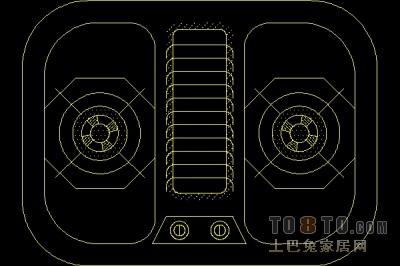 平面图块-餐具炉具11套