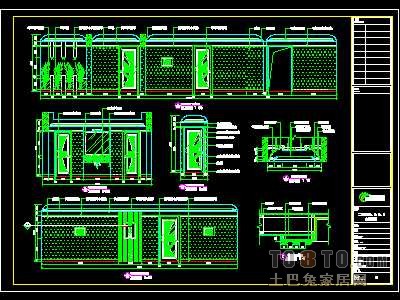 美体考究装修施工图纸、详图1套