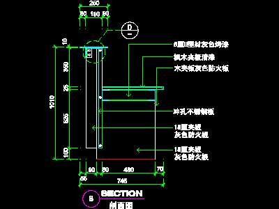 办公室接待台、办公类实例cad详图素材92--CA...
