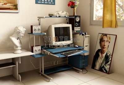 电脑桌3d模型下载