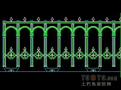 西式栏杆、现代式栏杆、铁艺栏杆图块60个