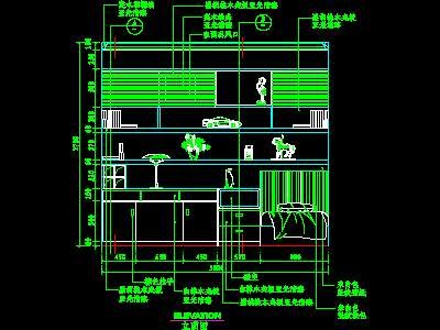 玩具柜CAD实例详图素材10--CAD空间素材