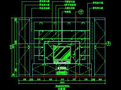 视听柜CAD祥图素材29--CAD空间素材
