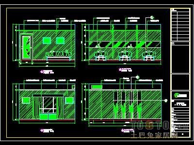 美体考究装修施工图纸、详图1套