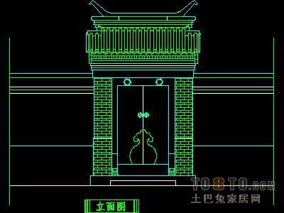 门图块005-中式垂花门、中式屏门16个