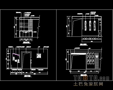 玄关，隔断装饰施工图下载28个下载