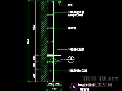 美容美发-接待台、工作台装修施工图纸、详图18套