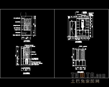 玄关，隔断装饰施工图下载28个下载