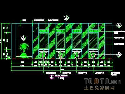 美容美发实套装修施工图纸、详图12套