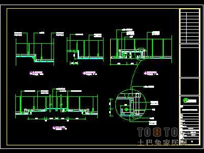 洗浴中心装修施工图纸、详图3套