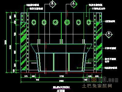 美容美发-接待台、工作台装修施工图纸、详图18套