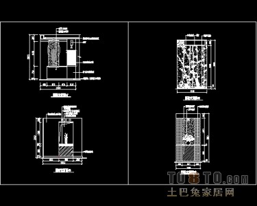 玄关，隔断装饰施工图下载28个下载