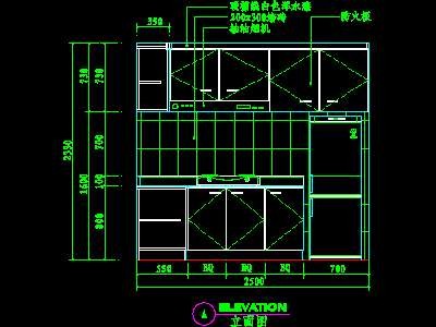 厨房实例CAD祥图31--CAD空间素材