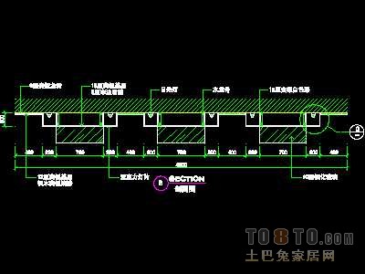美容美发-接待台、工作台装修施工图纸、详图18套