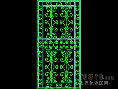 门图块004-铁艺门38个