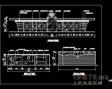 服务台，吧台施工图节点下载19个