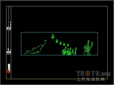 饰物陈设图纸素材008-鱼缸6套
