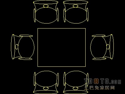 家具图块-餐桌图块11个