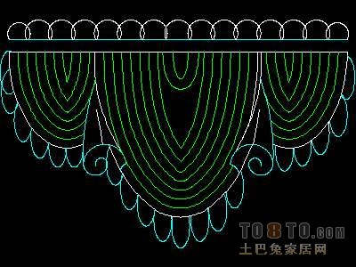 窗图块003-窗帘54个