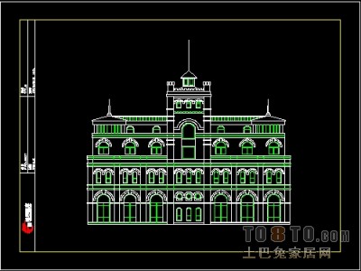 饰物陈设图纸素材007-建筑外观9套