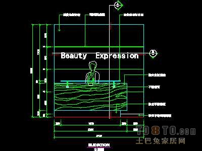 美容美发-接待台、工作台装修施工图纸、详图18套