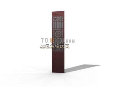 中式门3d模型下载