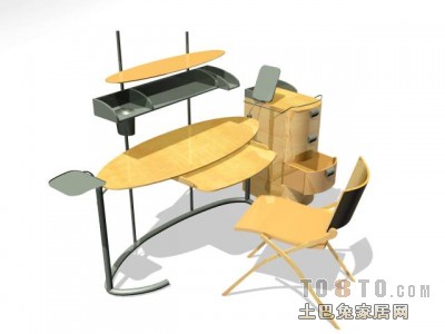办公桌3d模型下载