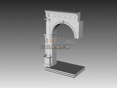 欧式构件3d模型下载