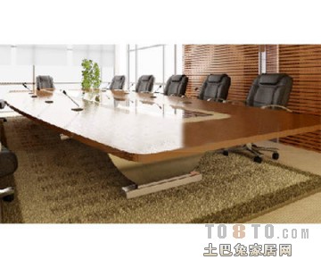 欧式会议桌3d模型下载
