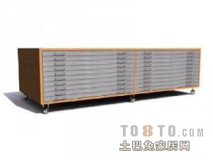 办公柜3d模型下载