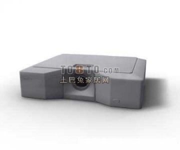 白色IT设备3d模型下载