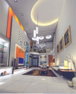 客厅3d模型下载
