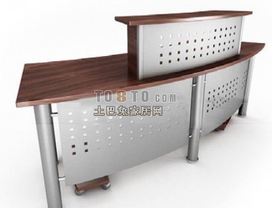 接待台3d模型下载