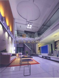 客厅3d模型下载