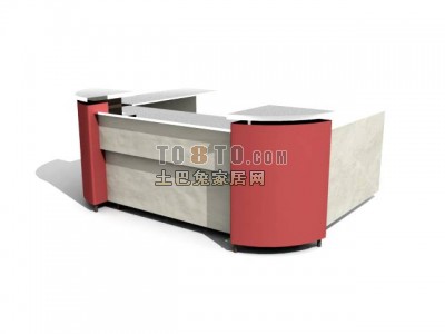 接待台3d模型下载
