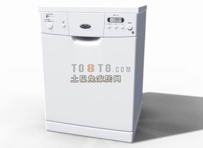 白色洗衣机3d模型下载