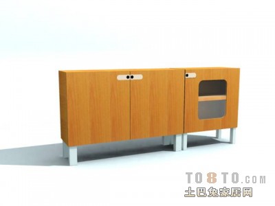 办公柜3d模型下载