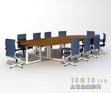 会议桌3d模型下载