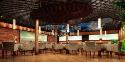 餐馆3d模型下载