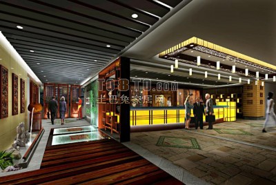 酒店3d模型下载