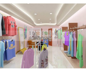 服装展厅免费3d模型下载