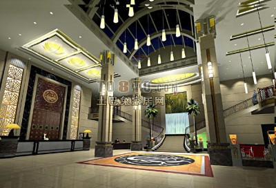 酒店3d模型下载