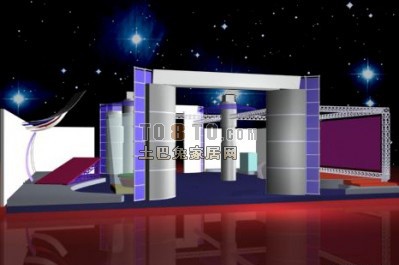 艺术展厅3d模型下载