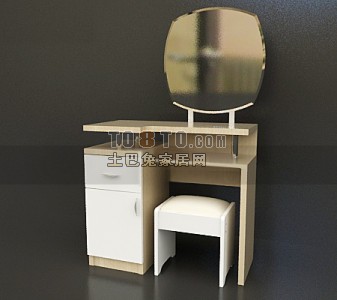 现代风格梳妆/化妆台3d模型下载