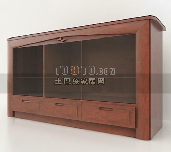 中式长柜子3d模型下载