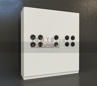 现代衣柜3d模型下载