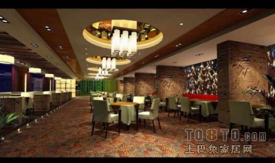 现代风格餐馆83d模型下载