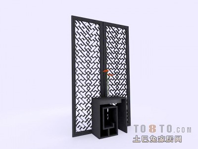 古典中式隔断 3d模型下载
